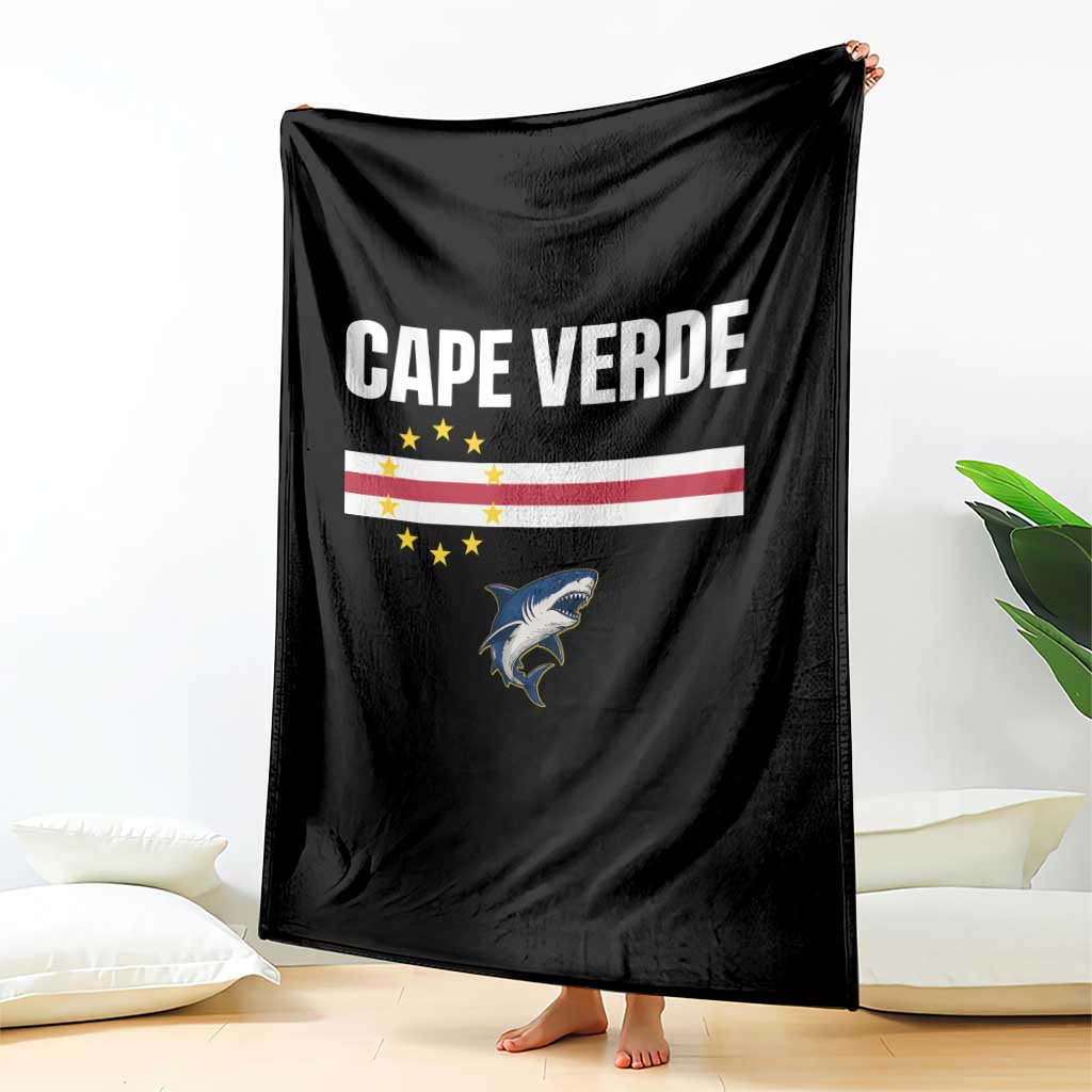 Cape Verde Flag Blue Shark Heritage Throw Blanket Cabo Verde Verdean Pride Soccer Football Fans TS02 Print Your Wear
