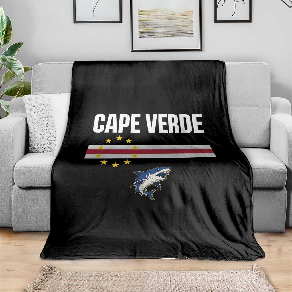 Cape Verde Flag Blue Shark Heritage Throw Blanket Cabo Verde Verdean Pride Soccer Football Fans TS02 Print Your Wear