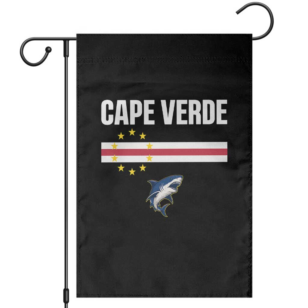 Cape Verde Flag Blue Shark Heritage Garden Flag Cabo Verde Verdean Pride Soccer Football Fans TS02 Black Print Your Wear