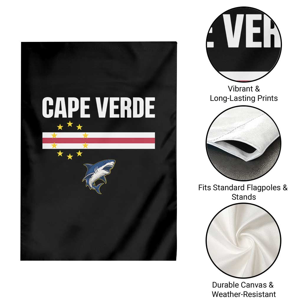 Cape Verde Flag Blue Shark Heritage Garden Flag Cabo Verde Verdean Pride Soccer Football Fans TS02 Print Your Wear