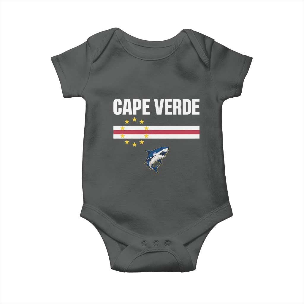 Cape Verde Flag Blue Shark Heritage Baby Onesie Cabo Verde Verdean Pride Soccer Football Fans