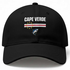 Cape Verde Flag Blue Shark Heritage Baseball Cap Cabo Verde Verdean Pride Soccer Football Fans