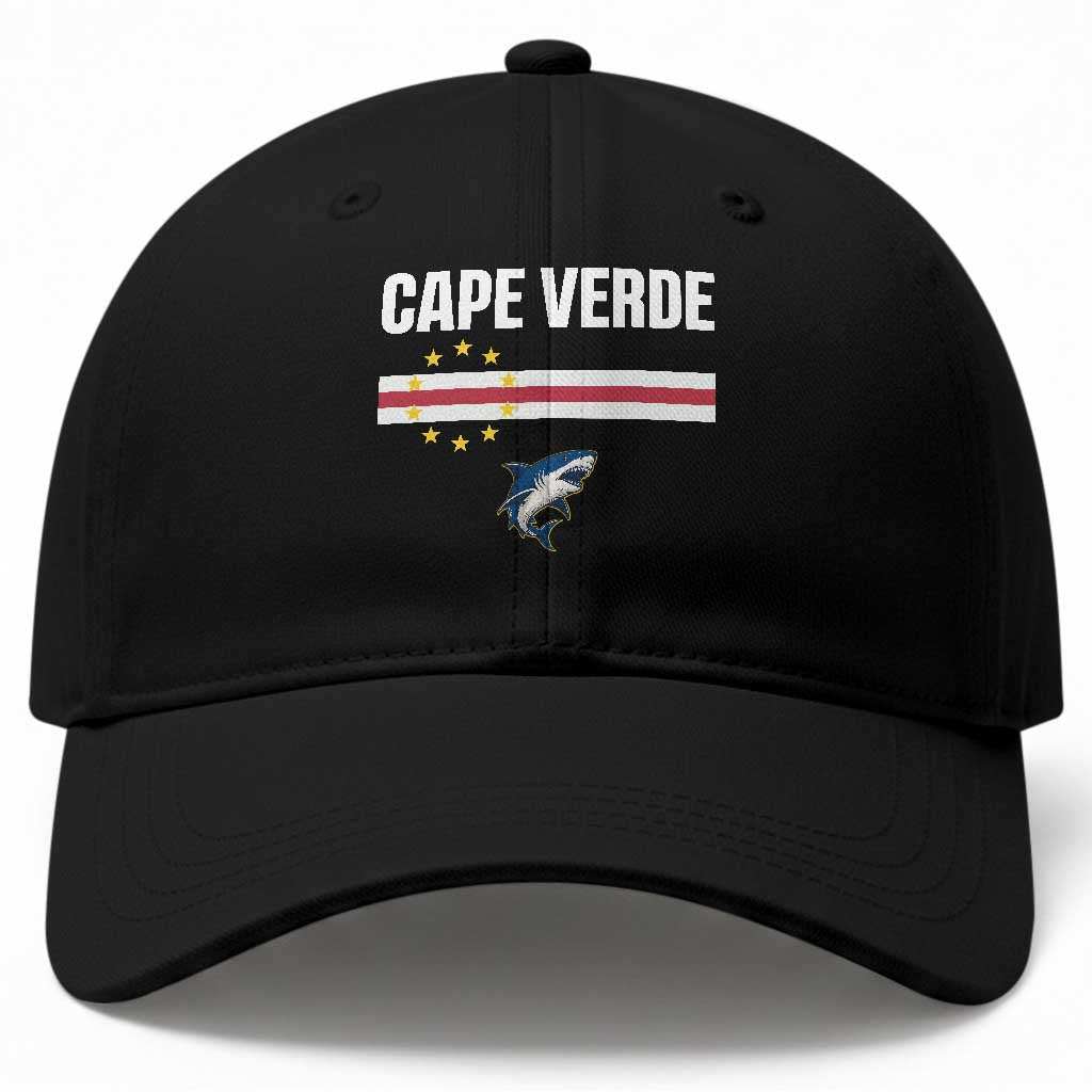 Cape Verde Flag Blue Shark Heritage Baseball Cap Cabo Verde Verdean Pride Soccer Football Fans TS02 Print Your Wear