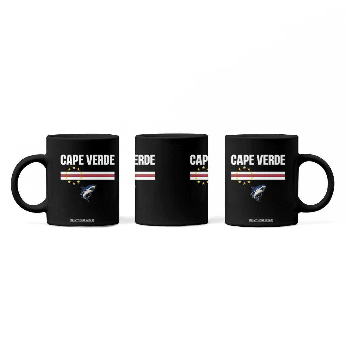 Cape Verde Flag Blue Shark Heritage Coffee Mug Cabo Verde Verdean Pride Soccer Football Fans TS02 Print Your Wear