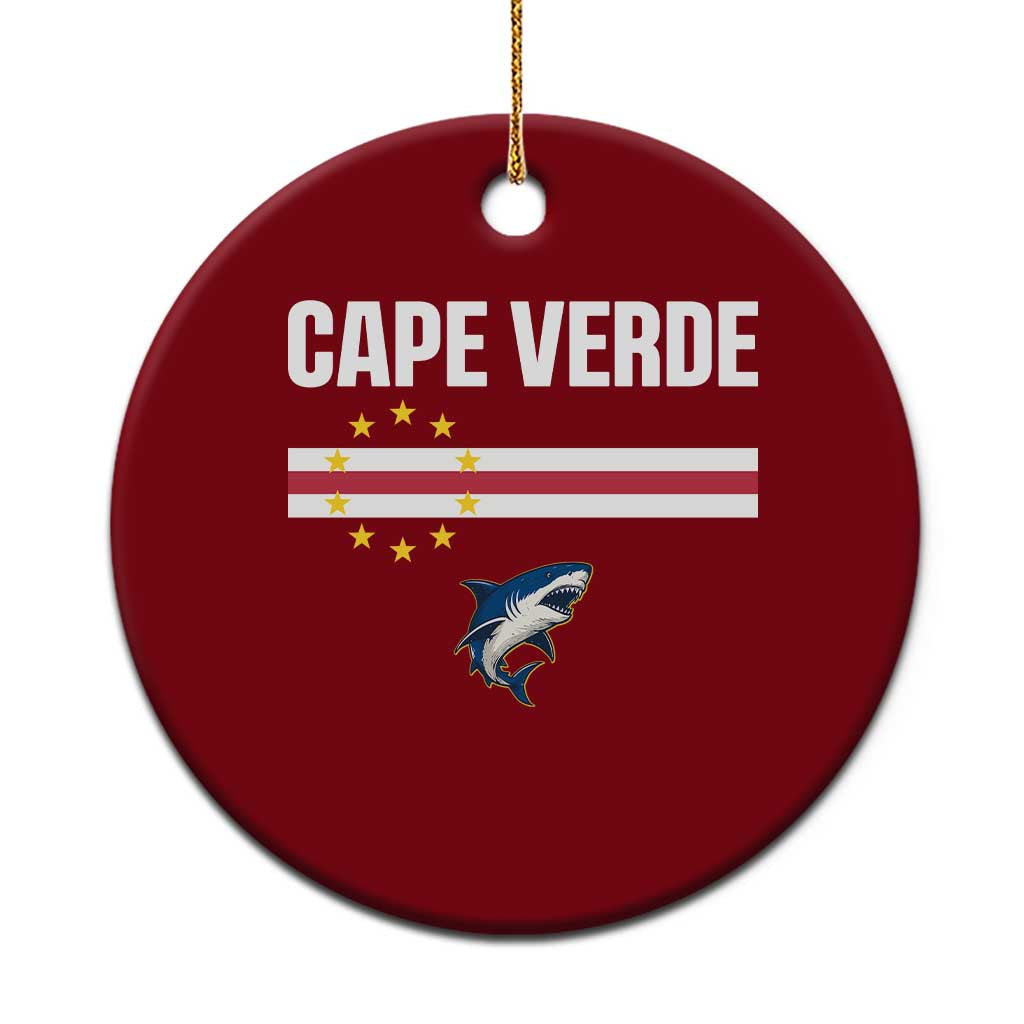 Cape Verde Flag Blue Shark Heritage Ceramic Ornament Cabo Verde Verdean Pride Soccer Football Fans TS02 1pc Red Print Your Wear