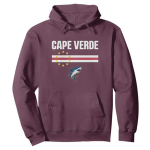 Cape Verde Flag Blue Shark Heritage Hoodie Cabo Verde Verdean Pride Soccer Football Fans