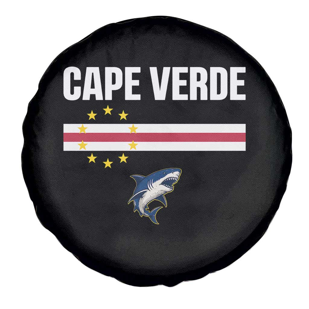Cape Verde Flag Blue Shark Heritage Spare Tire Cover Cabo Verde Verdean Pride Soccer Football Fans TS02 Print Your Wear