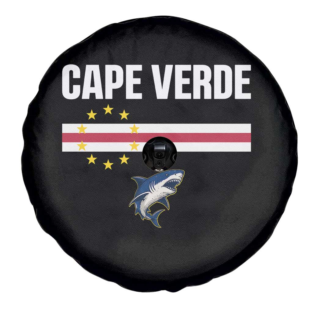 Cape Verde Flag Blue Shark Heritage Spare Tire Cover Cabo Verde Verdean Pride Soccer Football Fans TS02 Print Your Wear