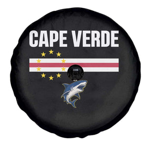 Cape Verde Flag Blue Shark Heritage Spare Tire Cover Cabo Verde Verdean Pride Soccer Football Fans TS02 Print Your Wear