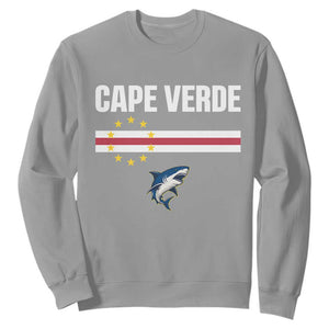 Cape Verde Flag Blue Shark Heritage Sweatshirt Cabo Verde Verdean Pride Soccer Football Fans