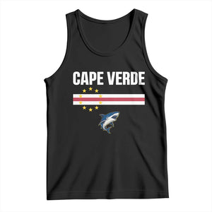 Cape Verde Flag Blue Shark Heritage Tank Top Cabo Verde Verdean Pride Soccer Football Fans