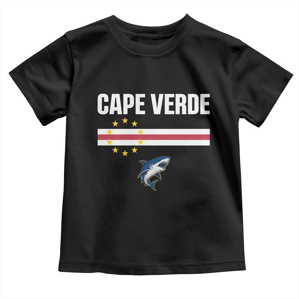 Cape Verde Flag Blue Shark Heritage Toddler T Shirt Cabo Verde Verdean Pride Soccer Football Fans