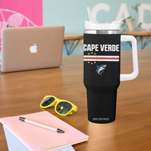 Cape Verde Flag Blue Shark Heritage Tumbler With Handle Cabo Verde Verdean Pride Soccer Football Fans TS02 Print Your Wear