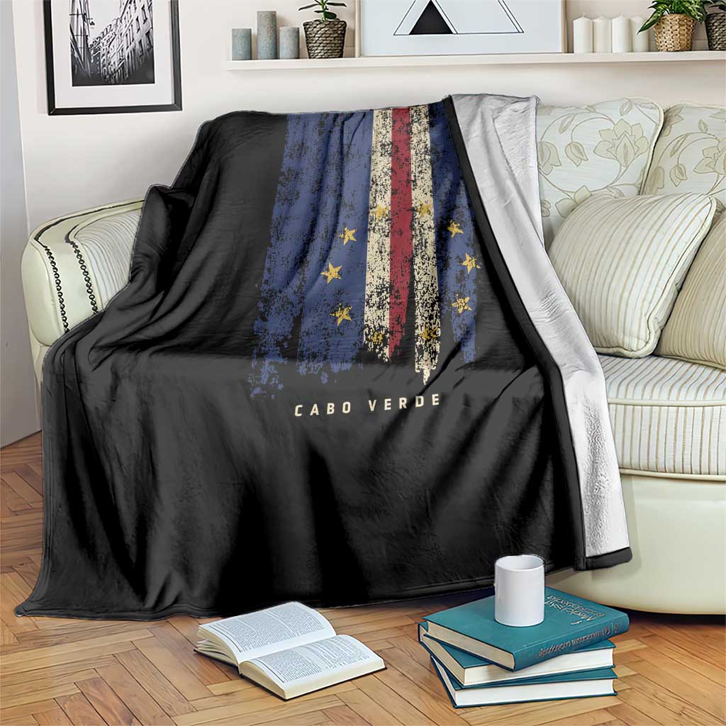 Cape Verde Vertical Brush Stroke Flag Graphic Throw Blanket Cabo Verde National Pride Artistic Gift TS02 Print Your Wear