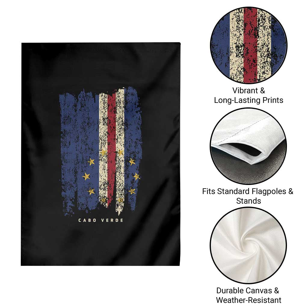 Cape Verde Vertical Brush Stroke Flag Graphic Garden Flag Cabo Verde National Pride Artistic Gift TS02 Print Your Wear