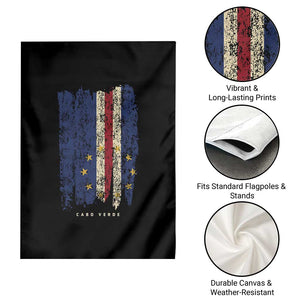 Cape Verde Vertical Brush Stroke Flag Graphic Garden Flag Cabo Verde National Pride Artistic Gift TS02 Print Your Wear