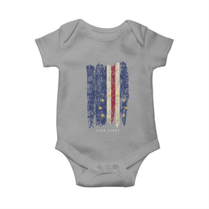 Cape Verde Vertical Brush Stroke Flag Graphic Baby Onesie Cabo Verde National Pride Artistic Gift