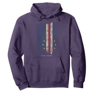 Cape Verde Vertical Brush Stroke Flag Graphic Hoodie Cabo Verde National Pride Artistic Gift
