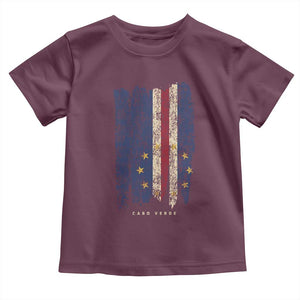 Cape Verde Vertical Brush Stroke Flag Graphic Toddler T Shirt Cabo Verde National Pride Artistic Gift