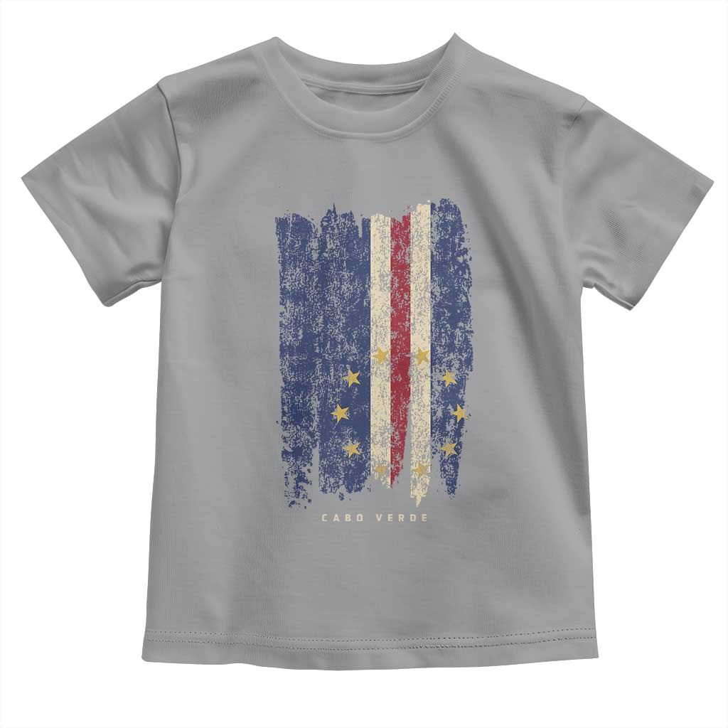 Cape Verde Vertical Brush Stroke Flag Graphic Toddler T Shirt Cabo Verde National Pride Artistic Gift