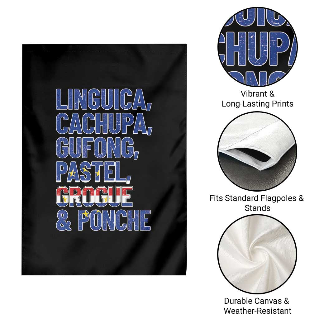 Cape Verde Traditional Food & Drinks List Garden Flag Cabo Verdean Cachupa Grogue Heritage Gift TS02 Print Your Wear