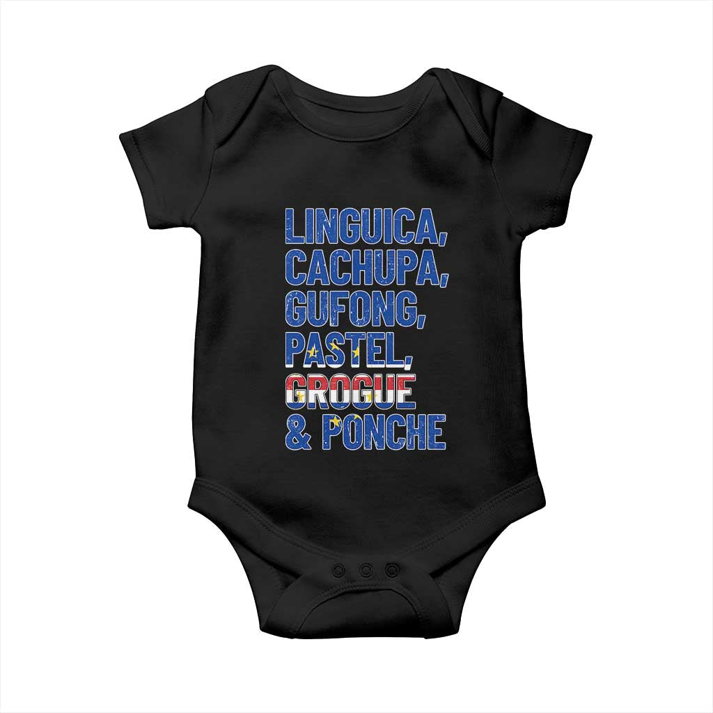 Cape Verde Traditional Food & Drinks List Baby Onesie Cabo Verdean Cachupa Grogue Heritage Gift