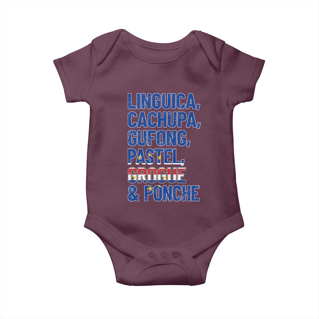 Cape Verde Traditional Food & Drinks List Baby Onesie Cabo Verdean Cachupa Grogue Heritage Gift