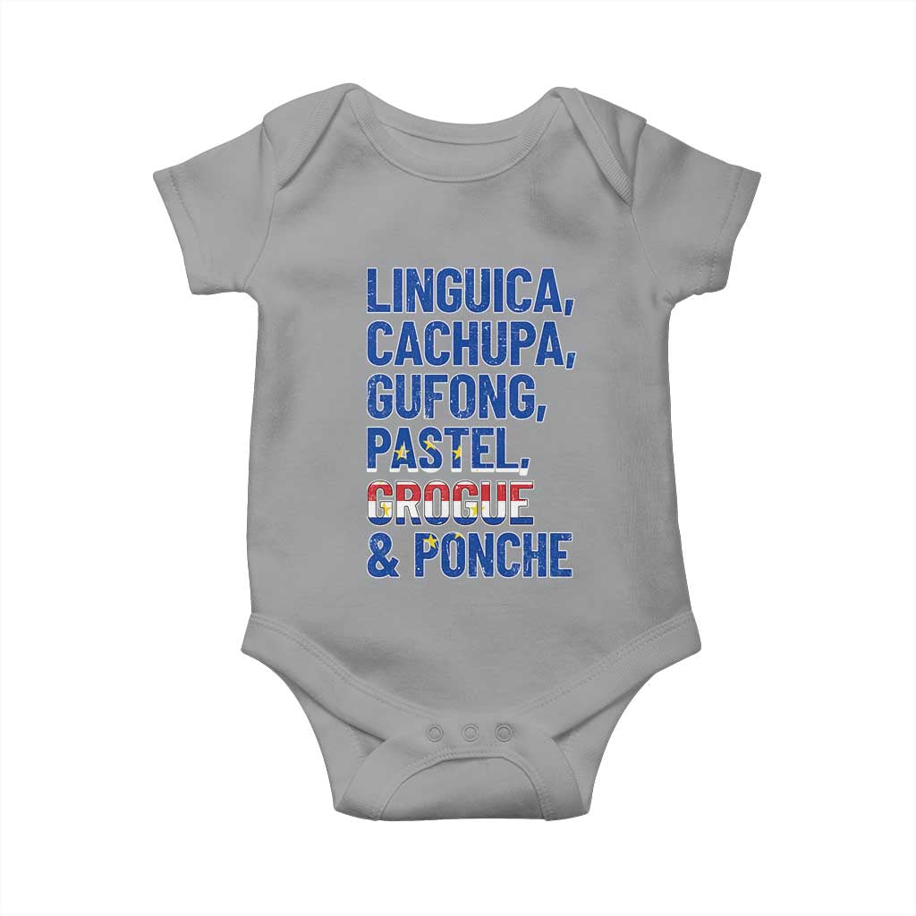 Cape Verde Traditional Food & Drinks List Baby Onesie Cabo Verdean Cachupa Grogue Heritage Gift