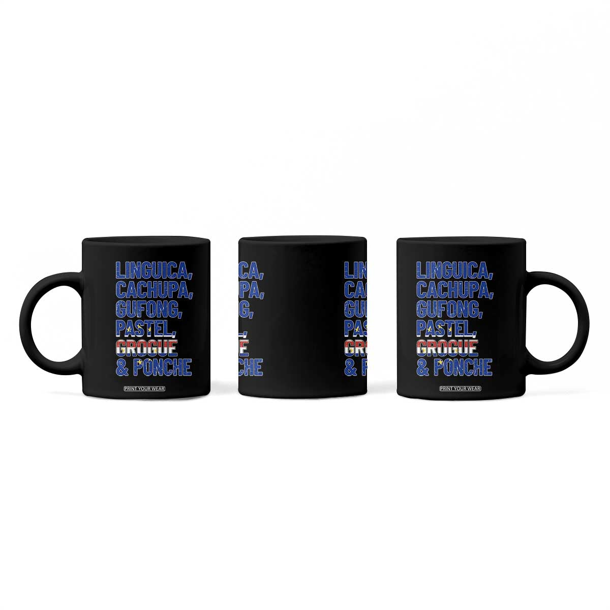 Cape Verde Traditional Food & Drinks List Coffee Mug Cabo Verdean Cachupa Grogue Heritage Gift TS02 Print Your Wear