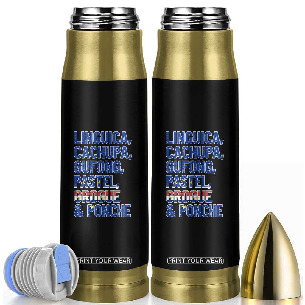 Cape Verde Traditional Food & Drinks List Bullet Tumbler Cabo Verdean Cachupa Grogue Heritage Gift TS02 Black Print Your Wear