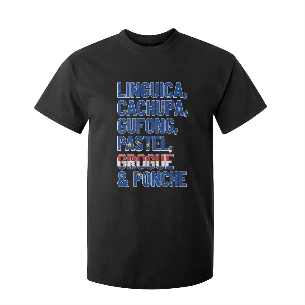Cape Verde Traditional Food & Drinks List T Shirt For Kid Cabo Verdean Cachupa Grogue Heritage Gift TS02 Black Print Your Wear