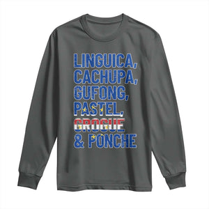 Cape Verde Traditional Food & Drinks List Long Sleeve Shirt Cabo Verdean Cachupa Grogue Heritage Gift