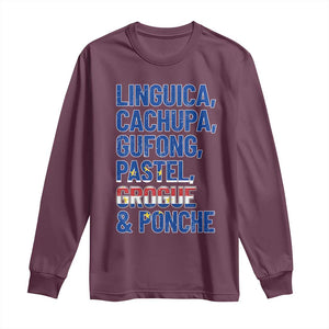 Cape Verde Traditional Food & Drinks List Long Sleeve Shirt Cabo Verdean Cachupa Grogue Heritage Gift