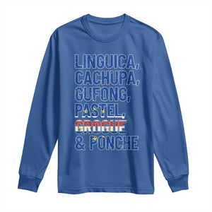 Cape Verde Traditional Food & Drinks List Long Sleeve Shirt Cabo Verdean Cachupa Grogue Heritage Gift