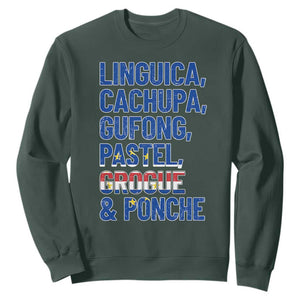 Cape Verde Traditional Food & Drinks List Sweatshirt Cabo Verdean Cachupa Grogue Heritage Gift