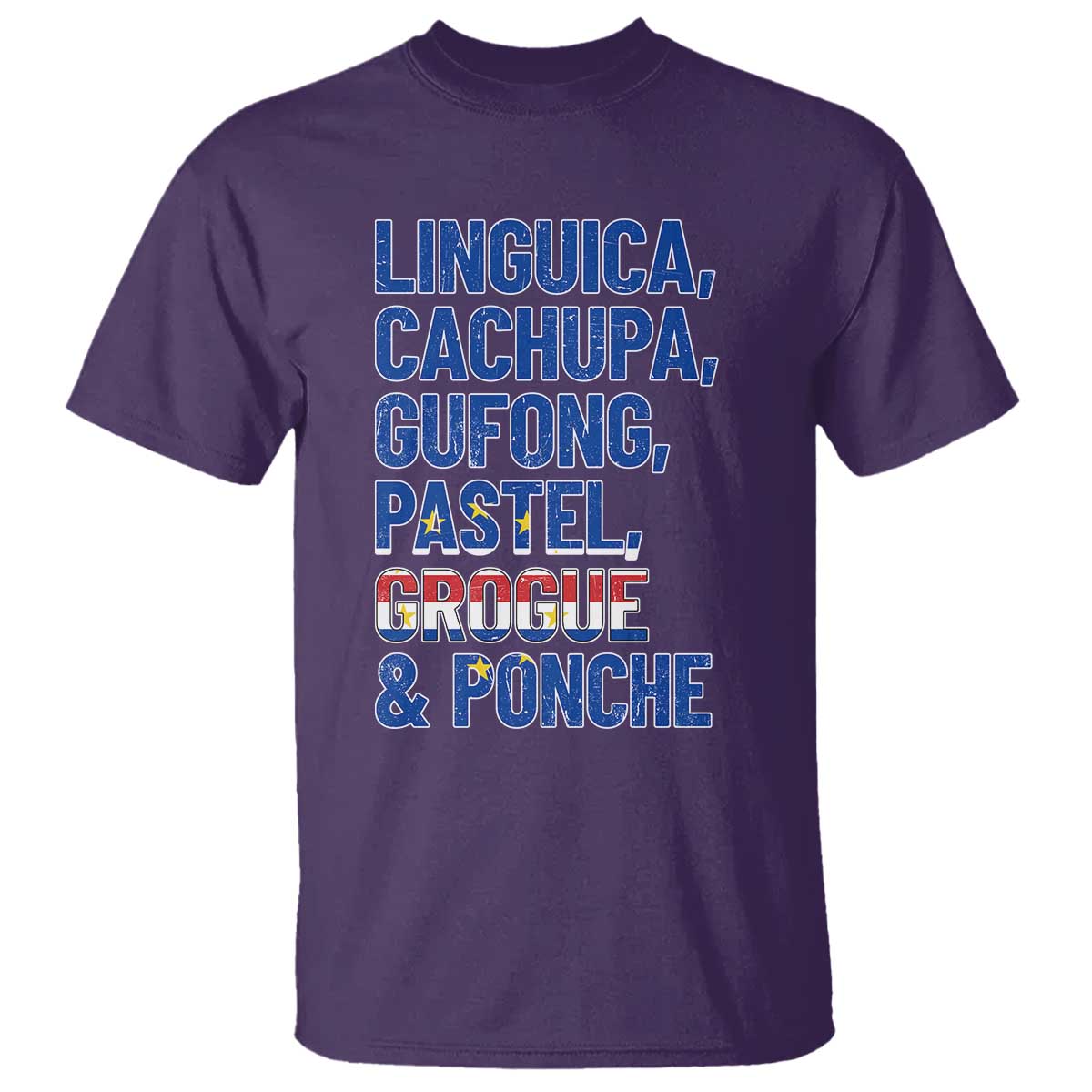 Cape Verde Traditional Food & Drinks List T Shirt Cabo Verdean Cachupa Grogue Heritage Gift