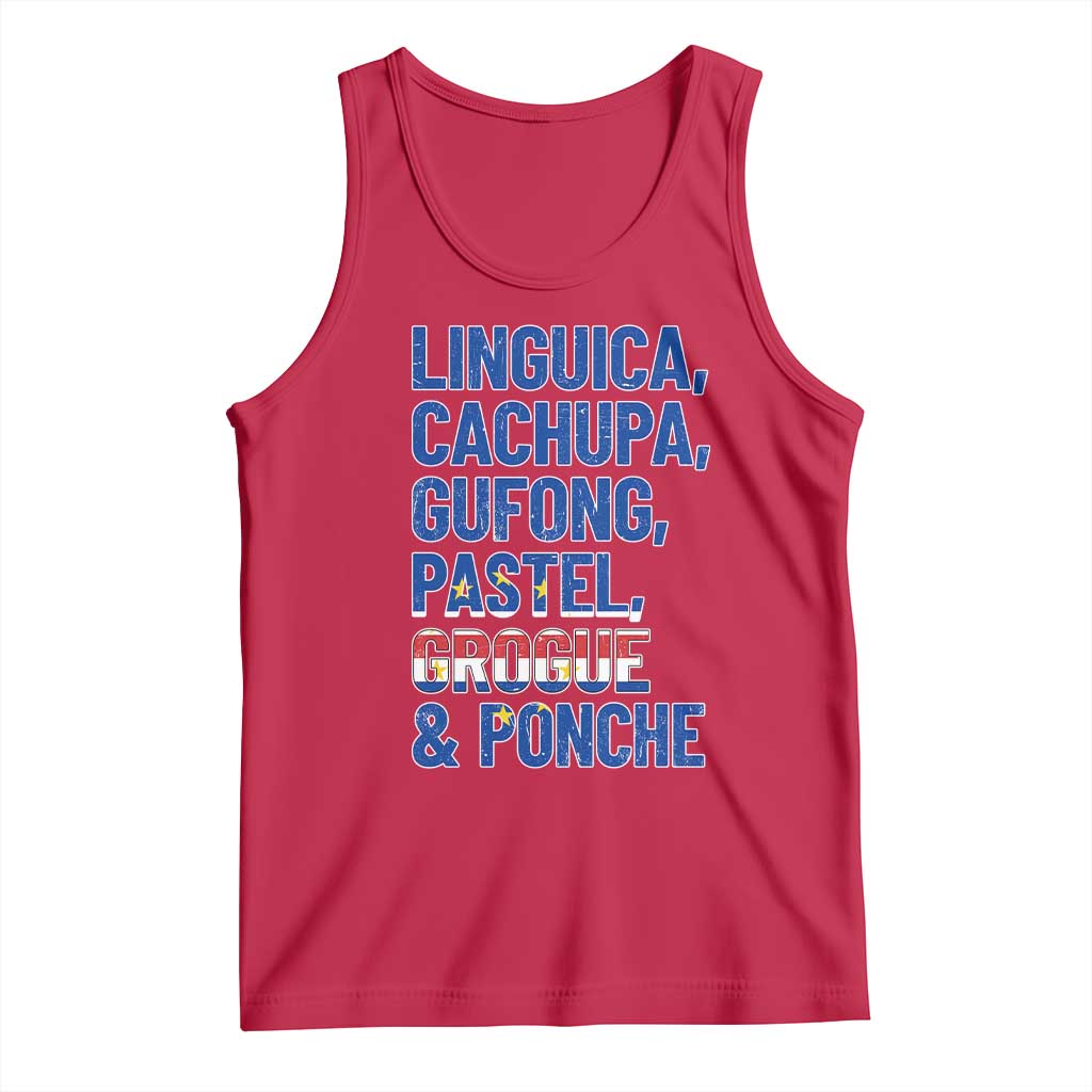 Cape Verde Traditional Food & Drinks List Tank Top Cabo Verdean Cachupa Grogue Heritage Gift