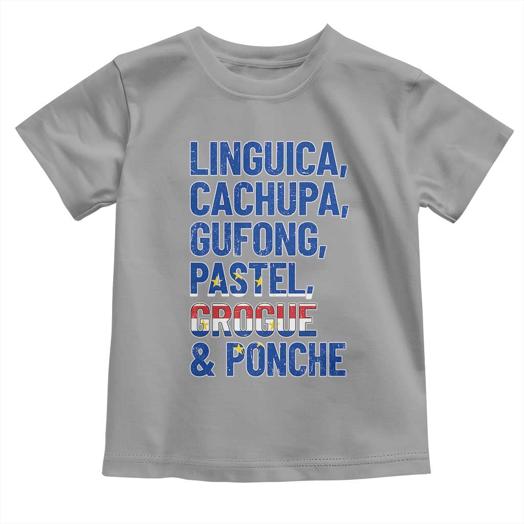 Cape Verde Traditional Food & Drinks List Toddler T Shirt Cabo Verdean Cachupa Grogue Heritage Gift