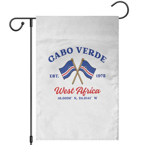 Cabo Verde West Africa Crossed Flags Garden Flag Cape Verde Est 1975 Retro National Pride