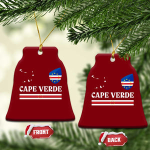 Cape Verde Country Map Shield Emblem Ceramic Ornament Cabo Verde Roots National Pride Gift