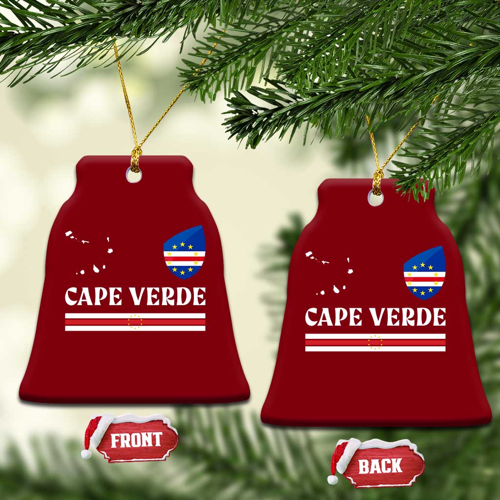 Cape Verde Country Map Shield Emblem Ceramic Ornament Cabo Verde Roots National Pride Gift