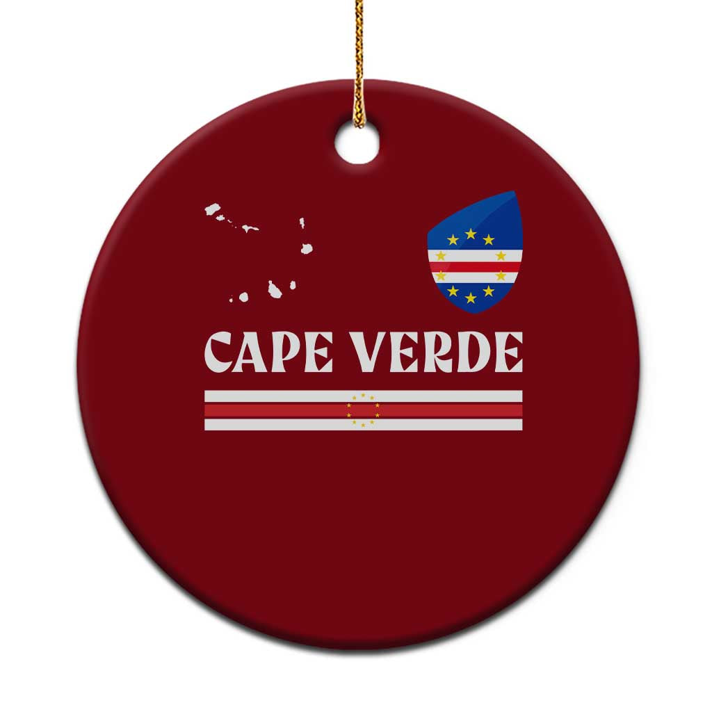 Cape Verde Country Map Shield Emblem Ceramic Ornament Cabo Verde Roots National Pride Gift