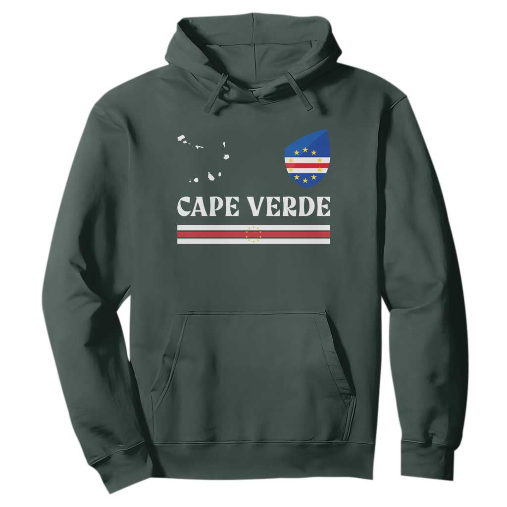 Cape Verde Country Map Shield Emblem Hoodie Cabo Verde Roots National Pride Gift