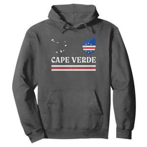 Cape Verde Country Map Shield Emblem Hoodie Cabo Verde Roots National Pride Gift