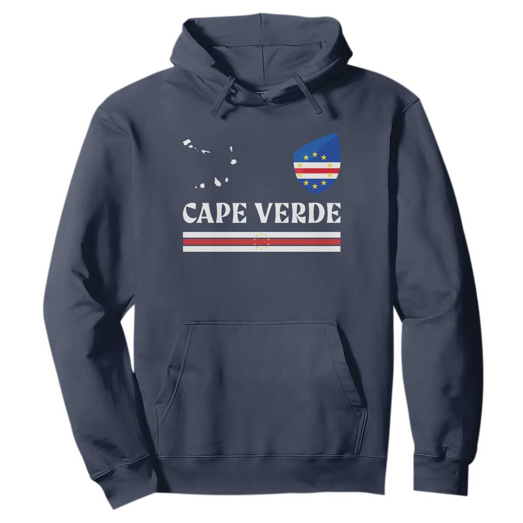 Cape Verde Country Map Shield Emblem Hoodie Cabo Verde Roots National Pride Gift
