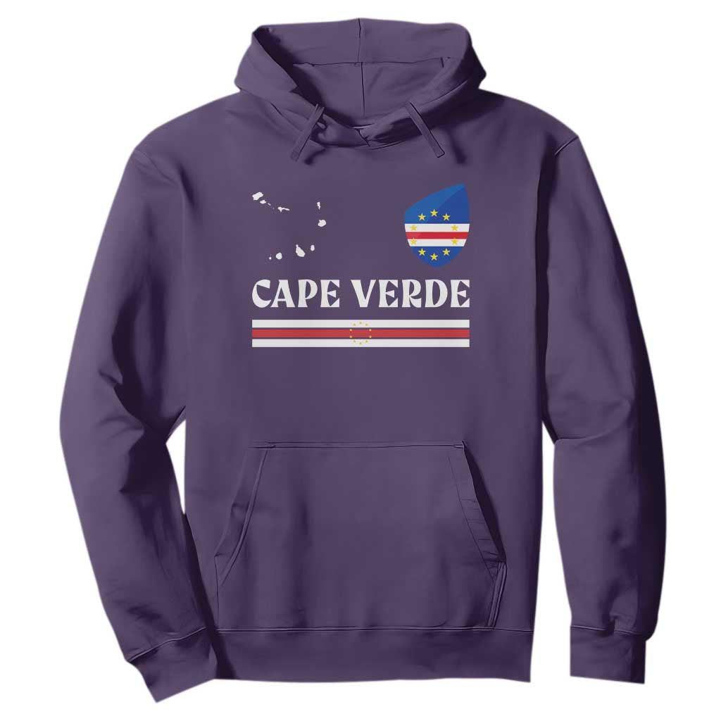 Cape Verde Country Map Shield Emblem Hoodie Cabo Verde Roots National Pride Gift
