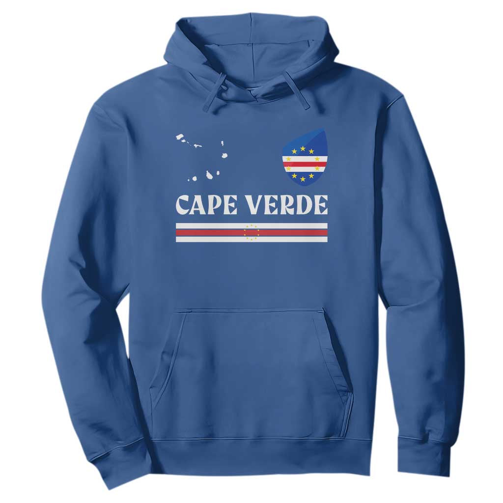 Cape Verde Country Map Shield Emblem Hoodie Cabo Verde Roots National Pride Gift TS02 Royal Blue Print Your Wear