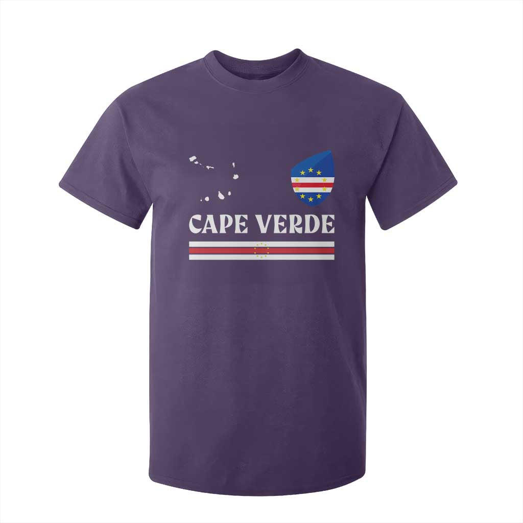 Cape Verde Country Map Shield Emblem T Shirt For Kid Cabo Verde Roots National Pride Gift