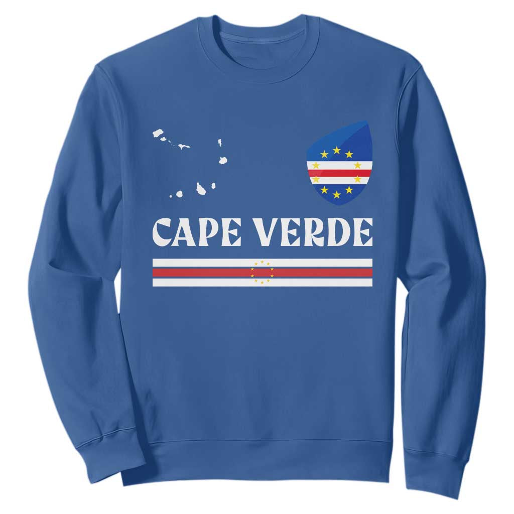 Cape Verde Country Map Shield Emblem Sweatshirt Cabo Verde Roots National Pride Gift TS02 Royal Blue Print Your Wear