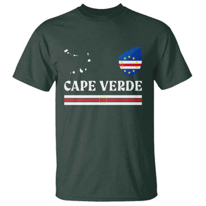 Cape Verde Country Map Shield Emblem T Shirt Cabo Verde Roots National Pride Gift